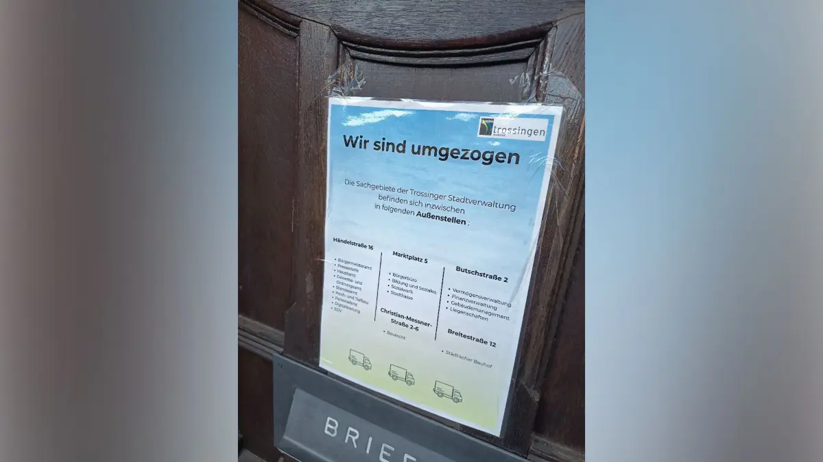 Über mehrere Standorte verteilt sich derzeit die Stadtverwaltung Trossingen.