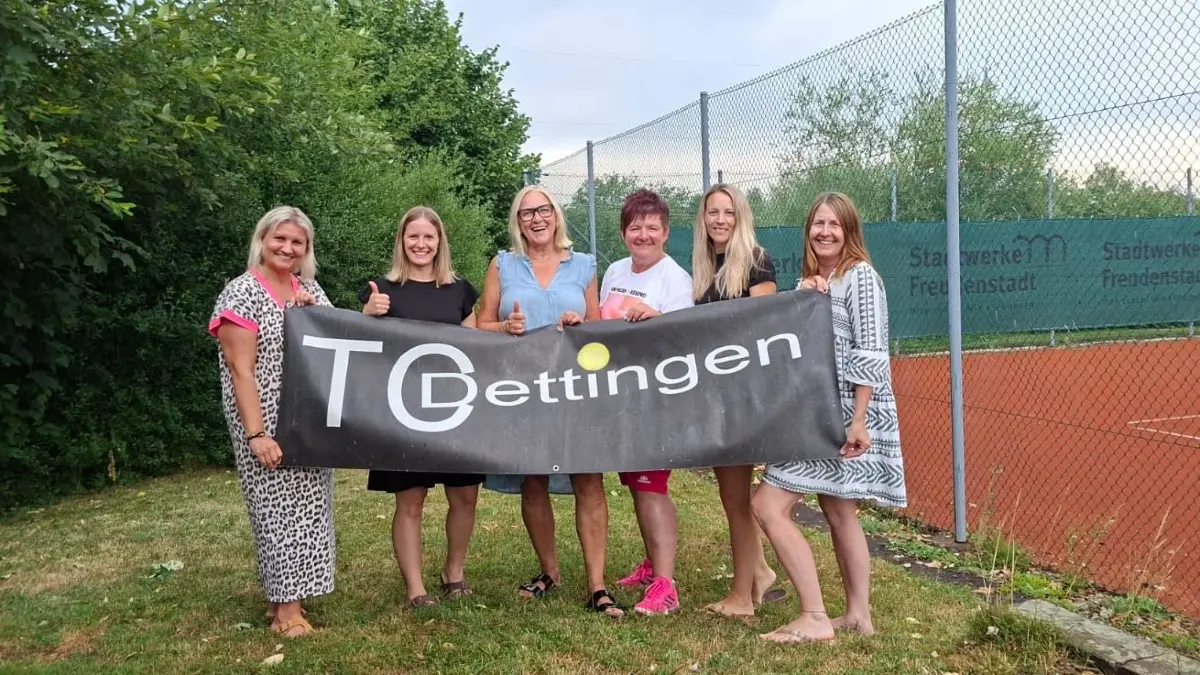 Die Hobbydamen des TC Dettingen (von links): Anna Schliep, Katja Merkt, Isolde Frick, Elke Knöpfle, Ani Kronenbitter und Stefanie Hellstern.