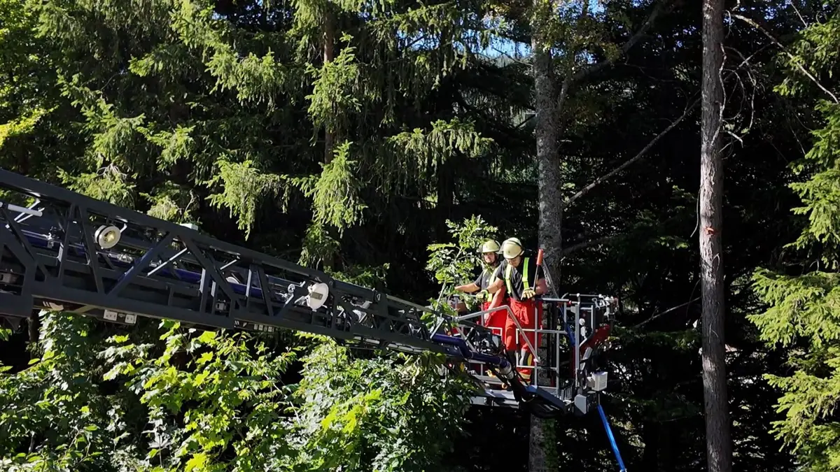 Die Feuerwehr war mit 25 Einsatzlräften vor Ort.