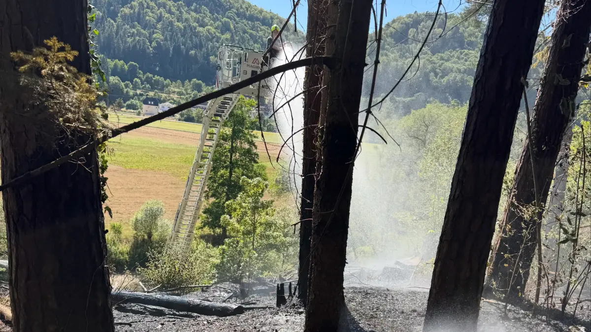 In Altoberndorf hat es am Waldrand gebrannt.