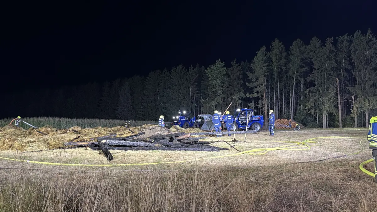 Scheune in Vollbrand in Deißlingen