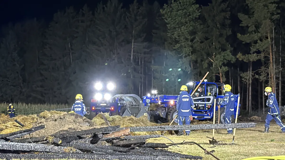 Scheune in Vollbrand in Deißlingen