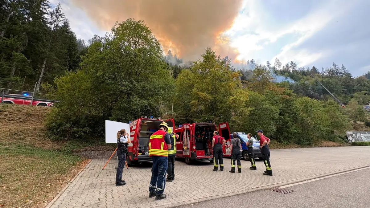 Waldbrand in Schramberg