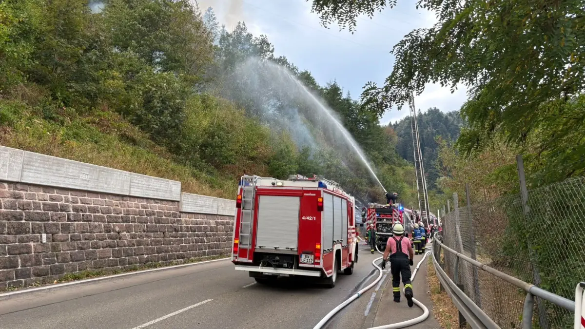 Waldbrand in Schramberg