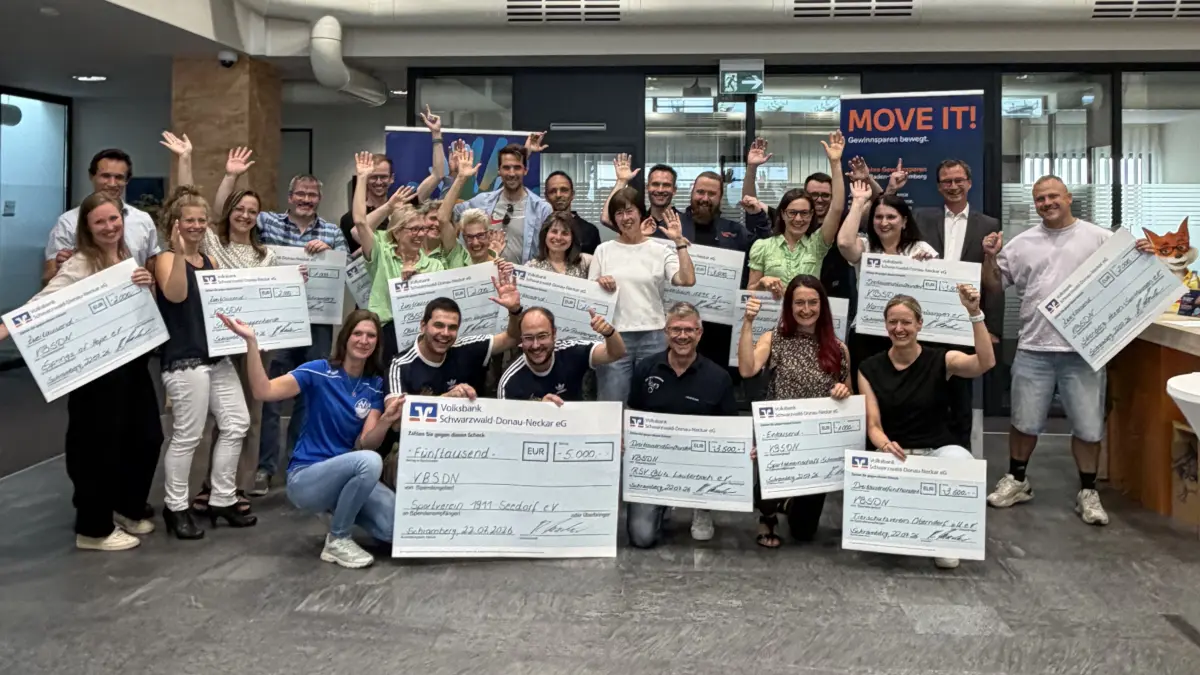 Teilnehmer mit Summen der Spenden
