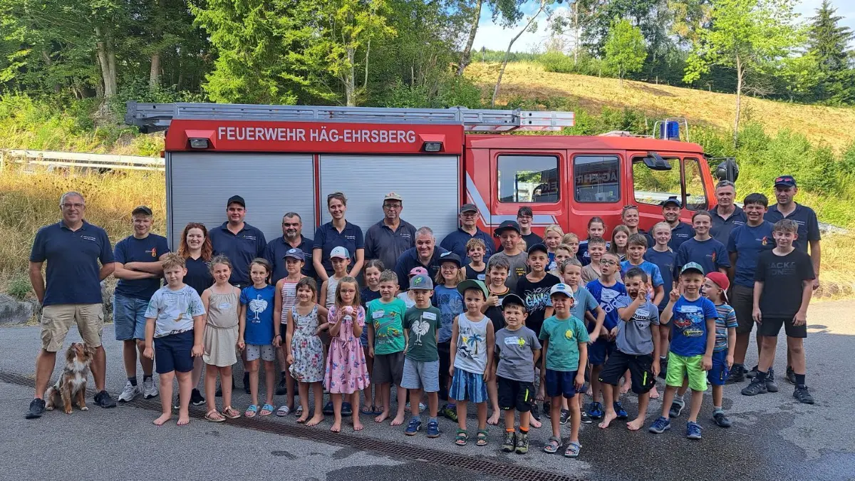 Das Kinderferienprogramm bei der Feuerwehr Häg-Ehrsberg war gut besucht.