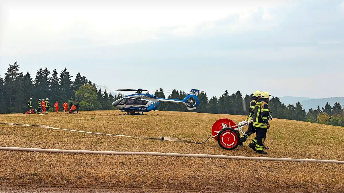 Das Löschen aus der Luft trug zum Erfolg des Einsatzes wesentlich bei.