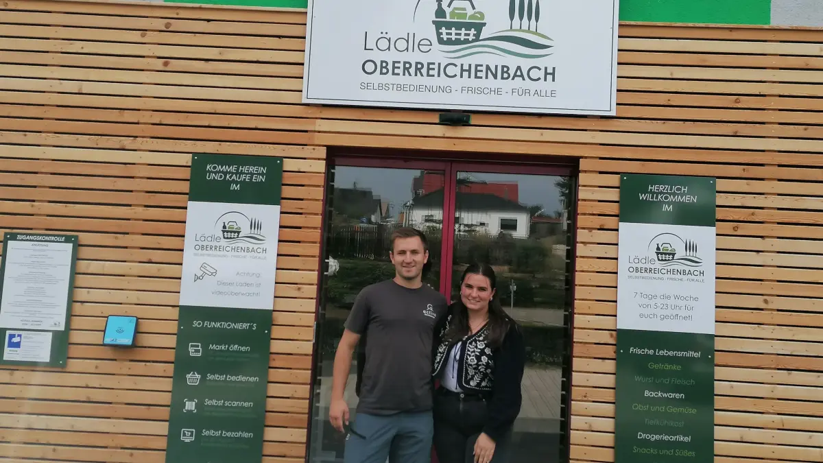 Lisa und Marcel Gros betreiben jetzt den SB-Markt in Oberreichenbach.