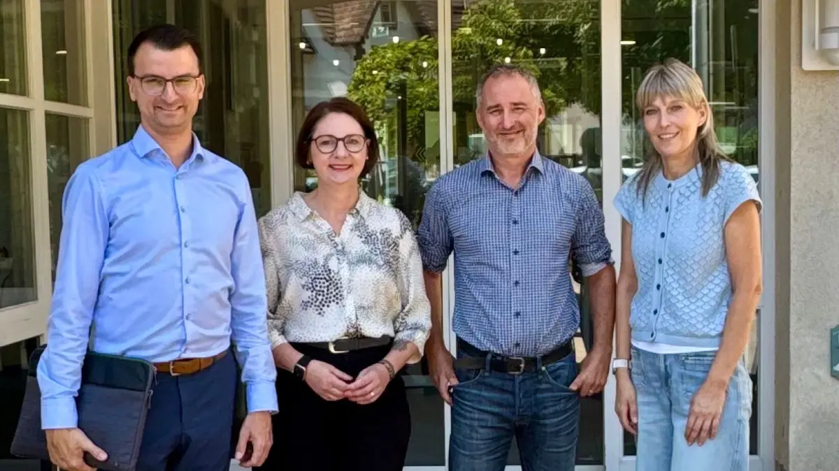 Austausch in Seelbach (von links): Bürgermeister Michael Moser, Sandra Boser, Heimleiter Sascha Schmieder und Sandra Seitz, Leiterin der Tagespflege