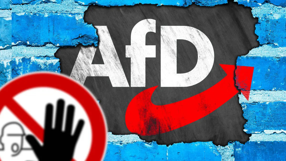 Mit Deichen hätten die Menschen in Sachsen-Anhalt mehr Erfahrungen als mit theoretischen Brandmauern, sagt SPD-Landes-Chef Willingmann (Fotomontage)