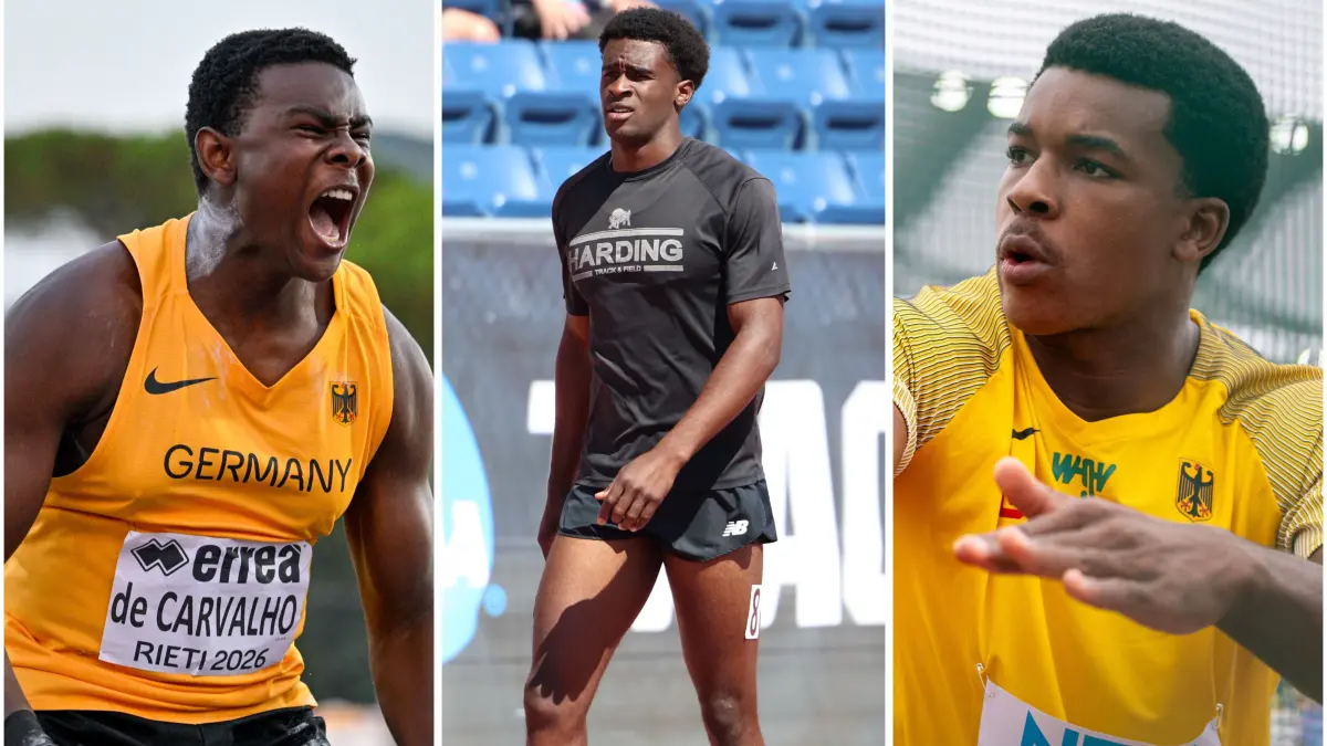 Clésio, Kelmen und Kelson de Carvalho (von links) sind nicht nur Brüder, sondern allesamt Leichtathletik-Ausnahmetalente aus Hechingen.