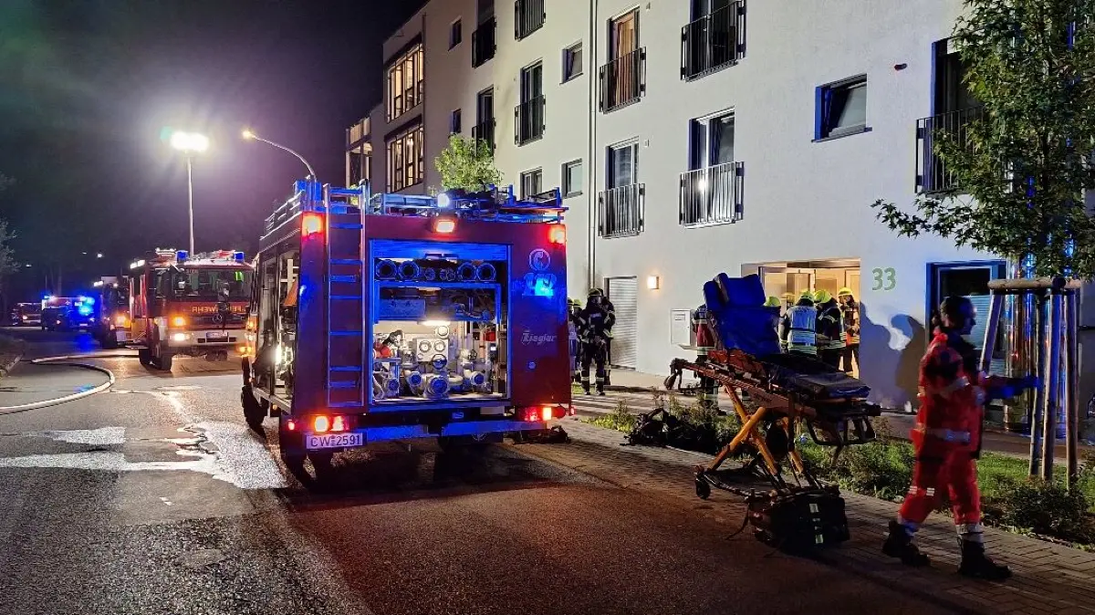 In Nagold rückten Feuerwehr und Rettungsdienst an.