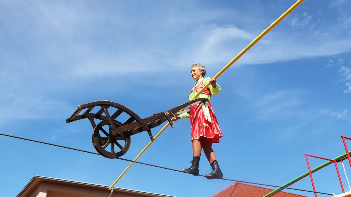 Ein Höhepunkt im Programm: die waghalsige und historische Show „Anno dazumal“.