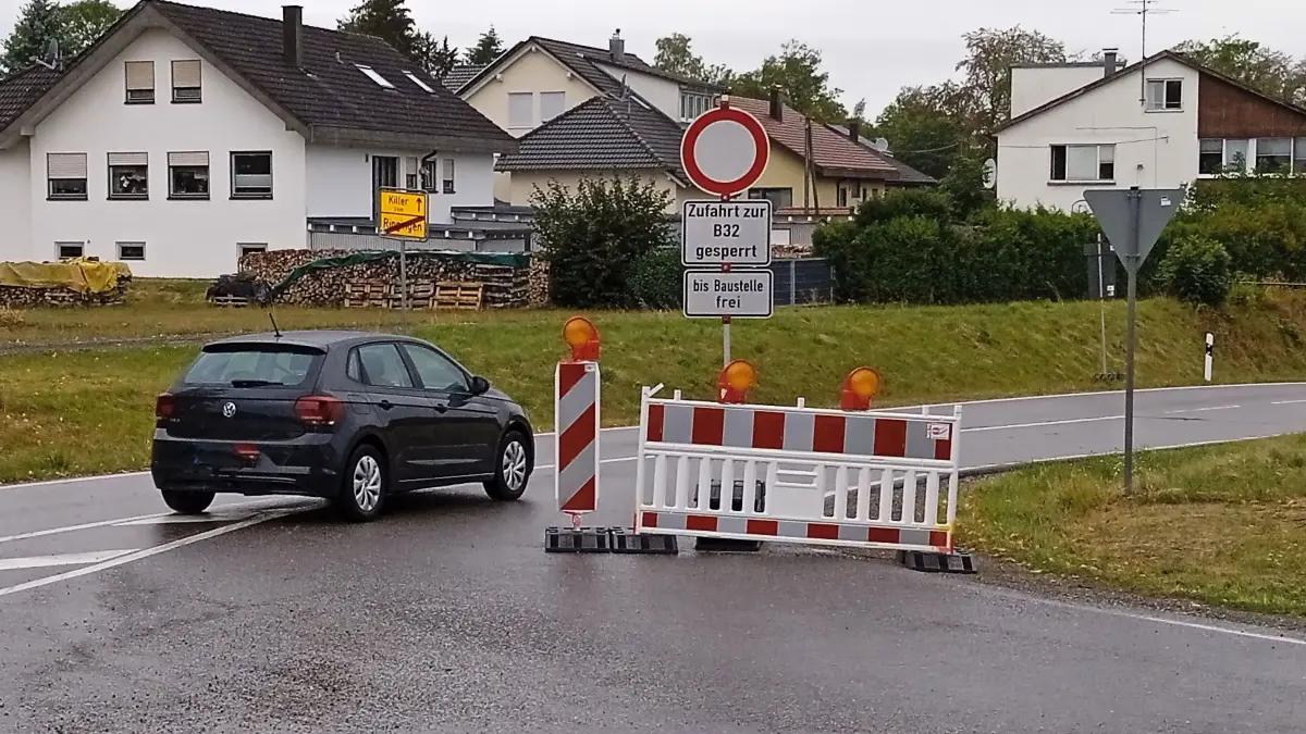 Umleitung Alb Killer gesperrt