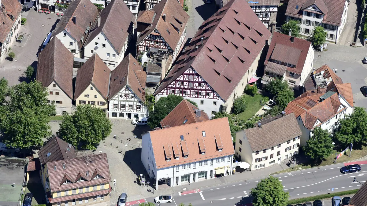 Luftbild Herrenberg Kernstadt / Fruchtkasten