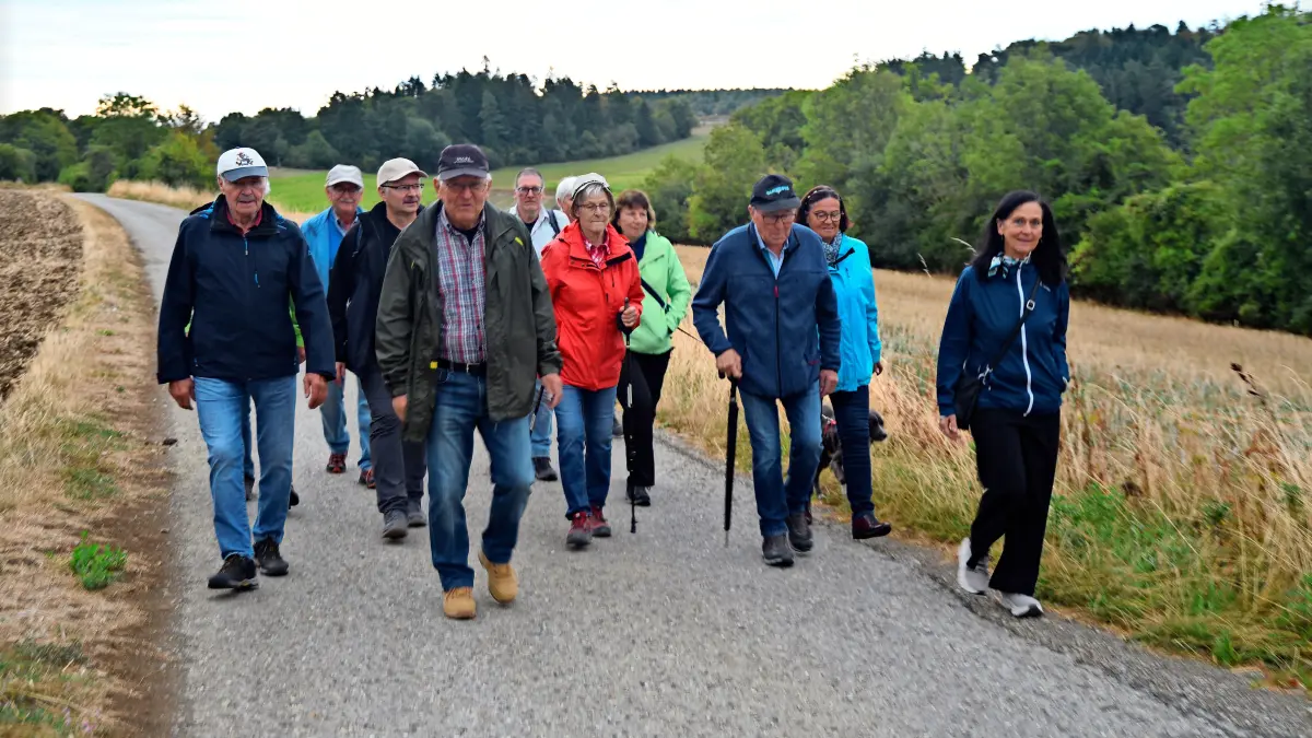 Die Feierabendwanderer des Schwarzwaldvereins Haiterbach auf Tour.