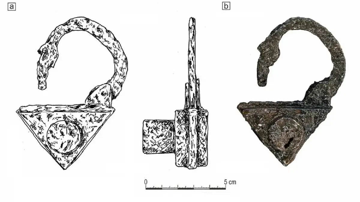 Vorhängeschloss, das am Fuß der Toten gefunden wurde