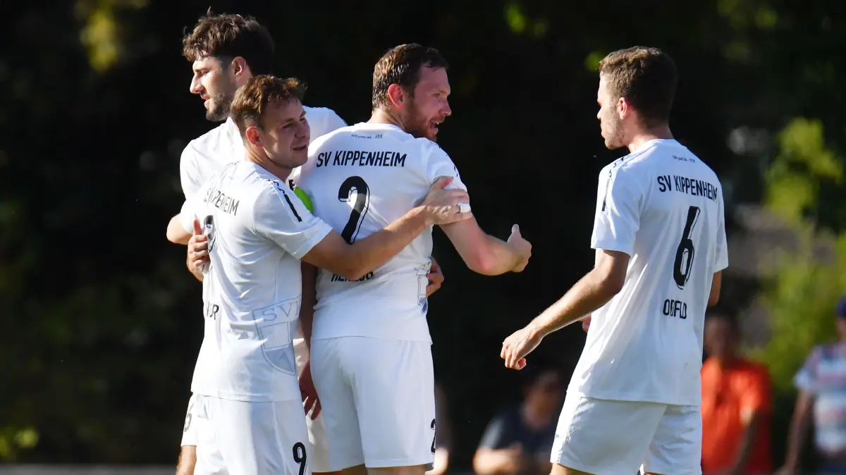 Spieler des SVK bejubeln einen Torerfolg – solche Szenen will man in Kippenheim auch am Sonntag sehen.
