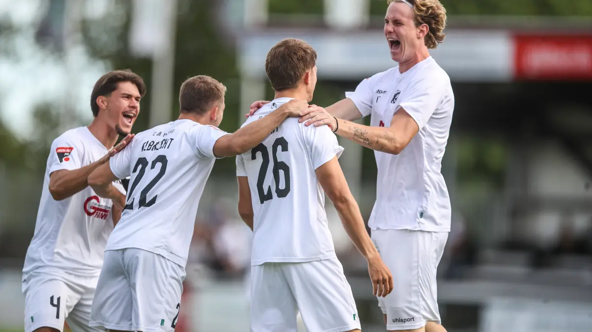 Bereits nach 18 Sekunden brachte Gian-Luca Feißt (Nummer 26) den FC 08 in Führung.