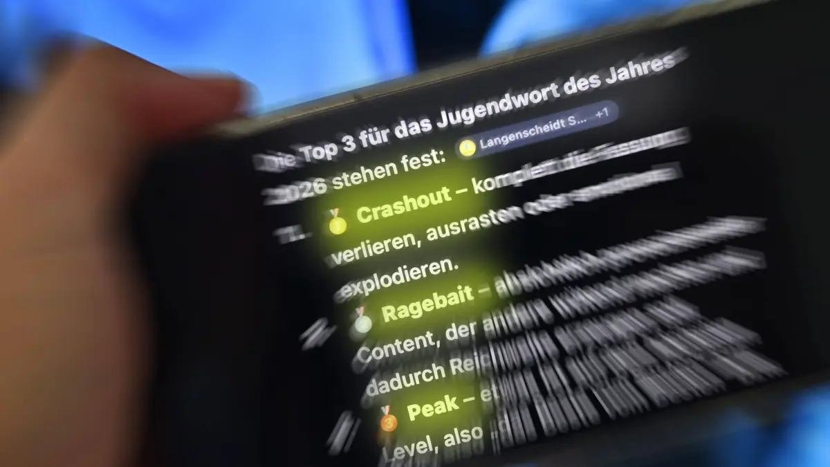 Themenbild Jugendwort des Jahres 2026: Jugendwort des Jahres 2026: CRASHOUT , RAGEBAIT und PEAK sin die Favoriten *** 2026 Youth Word of the Year: CRASHOUT, RAGEBAIT, and PEAK Are the Favorites