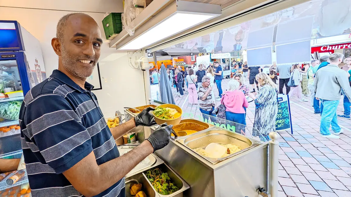 Die Vielfalt der indischen Küche brachte Rama Pabba vom Restaurant Moksha auf den Muslenplatz mit.