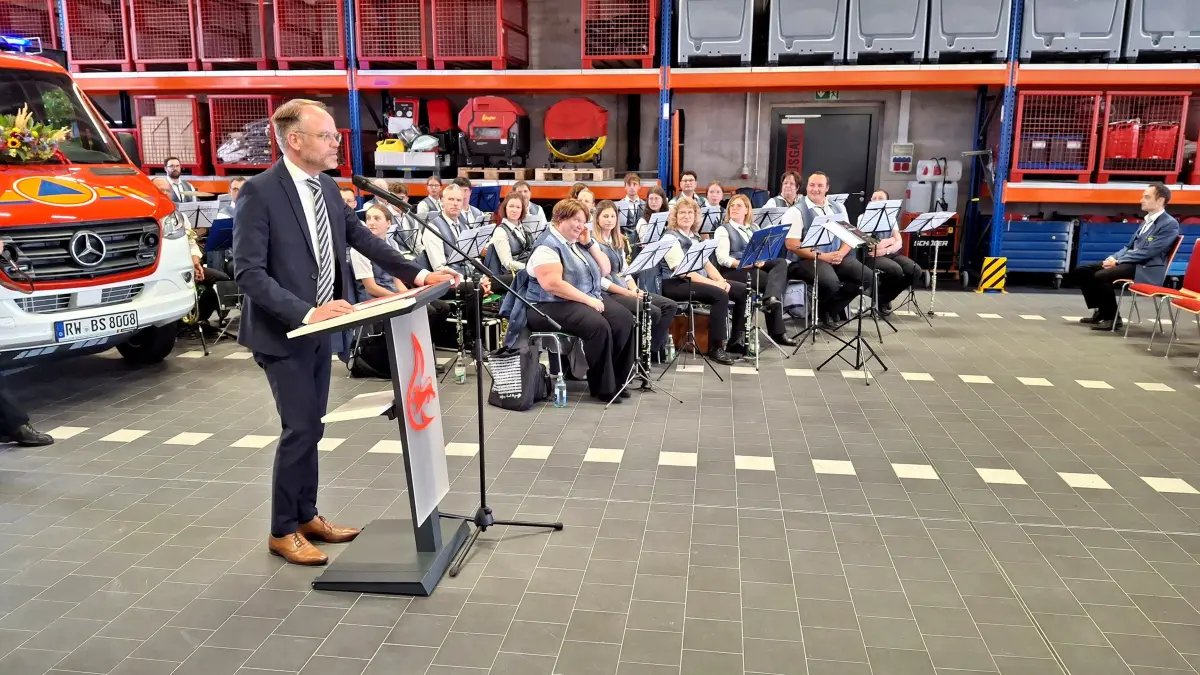 Landrat Christoph Keckeisen verdeutlichte den Stellenwert des Bevölkerungsschutzes.