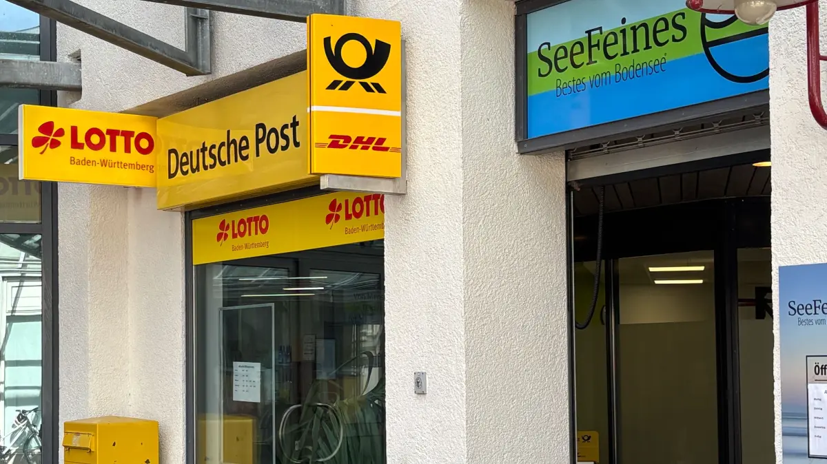 Die Postfiliale und das Geschäft "SeeFeines" in Sulgen-Mitte