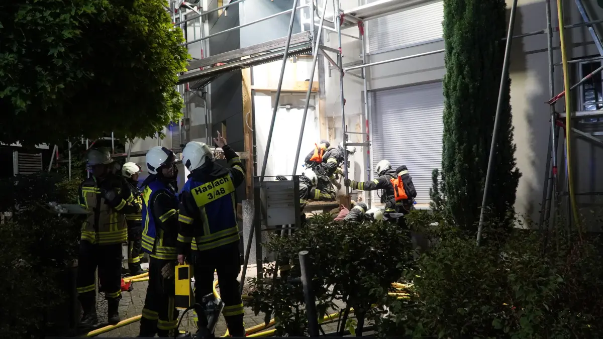 Die Haslacher Feuerwehr war schnell an der Brandstelle.