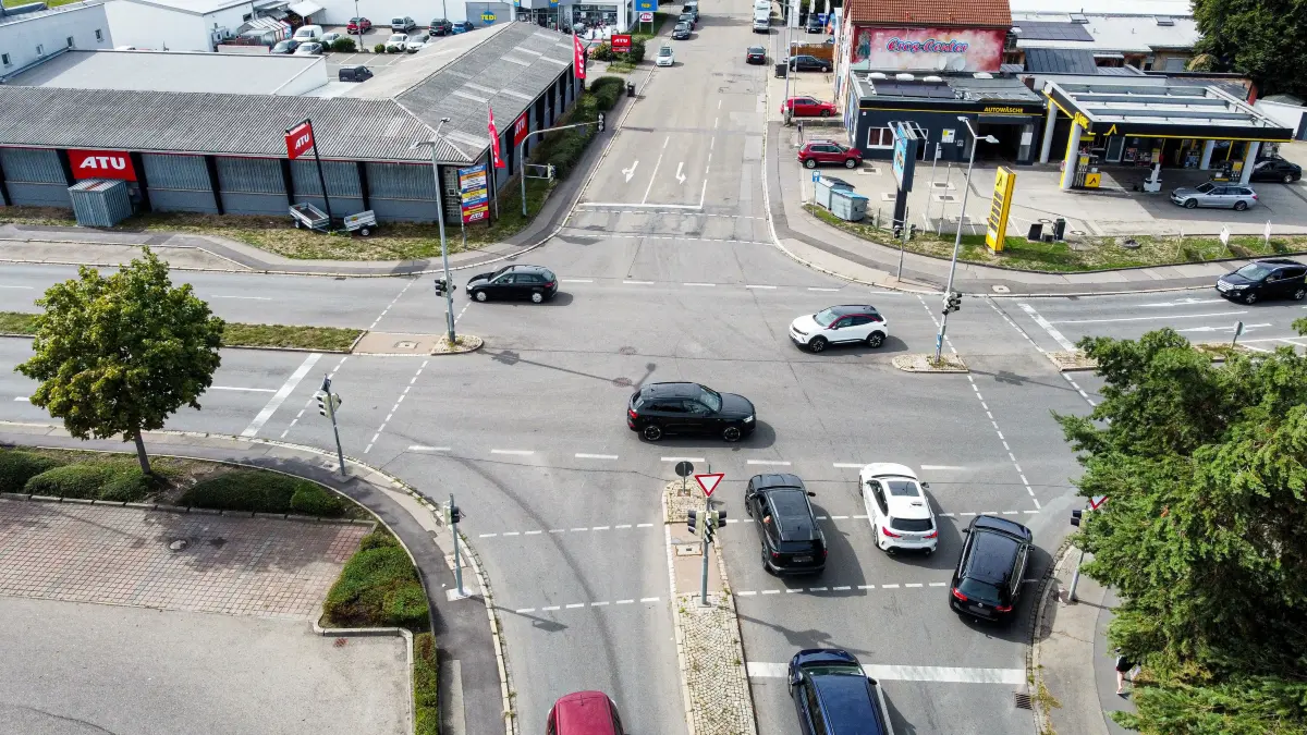 Ampelkreuzung Berliner Straße Karlsruher Straße Villingen