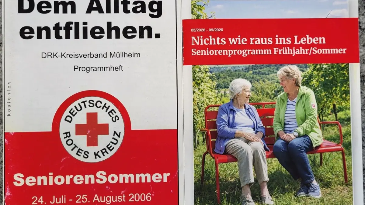 20 Jahre liegen zwischen diesen beiden Programmheften: Im Sommer 2006 erschien mit dem „DRK-SeniorenSommer“ erstmals ein eigenes Veranstaltungsprogramm.