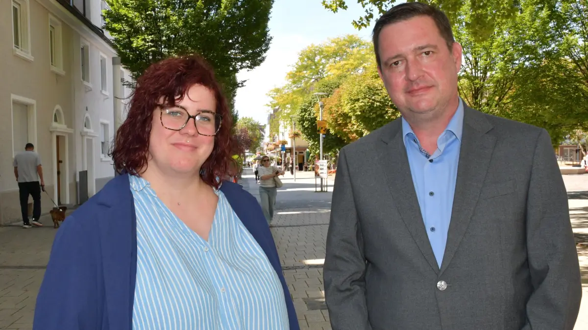 Wirtschaftsförderer Michael Meier begrüßte Sara Gempp als neue City-Managerin der Stadt Rheinfelden.