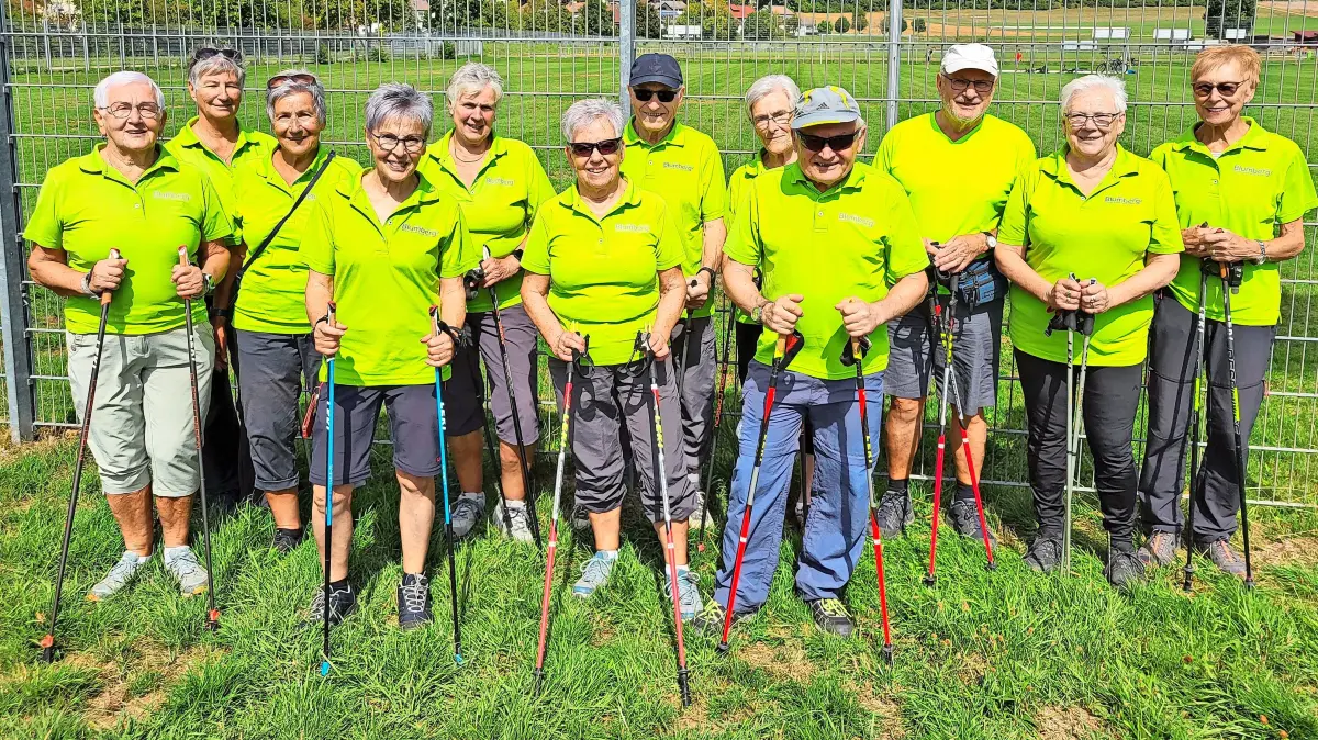 Die rüstige Nordic-Walking Gruppe aus Blumberg trifft sich zweimal pro Woche zum gemeinsamen Laufen. Neue Mitläufer sind bei den „Aktivis“ dabei gerne gesehen.