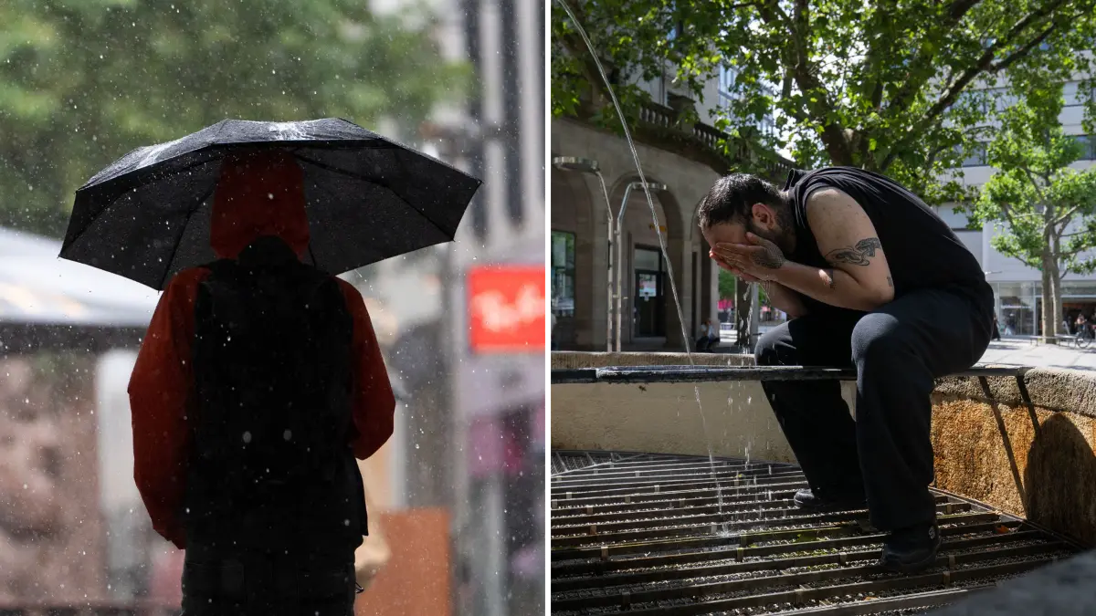 Wetterumschwung in Stuttgart: Auf Sonne folgt Regen.