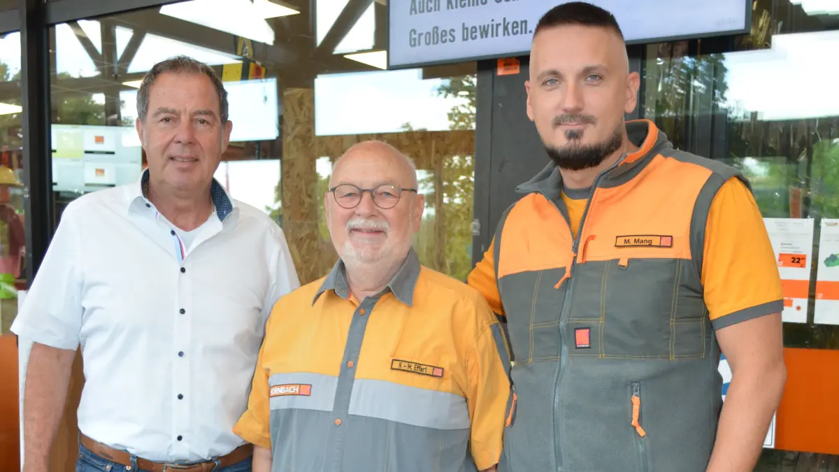 Rechts Markus Mann, Mitte Klaus Effert, links Andreas Schneucker