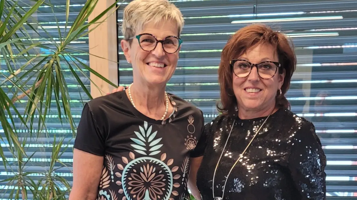 v. l. Paula Neher 30 Jahre und Andrea Kramer 10 Jahre ehrenamtlich tätig.