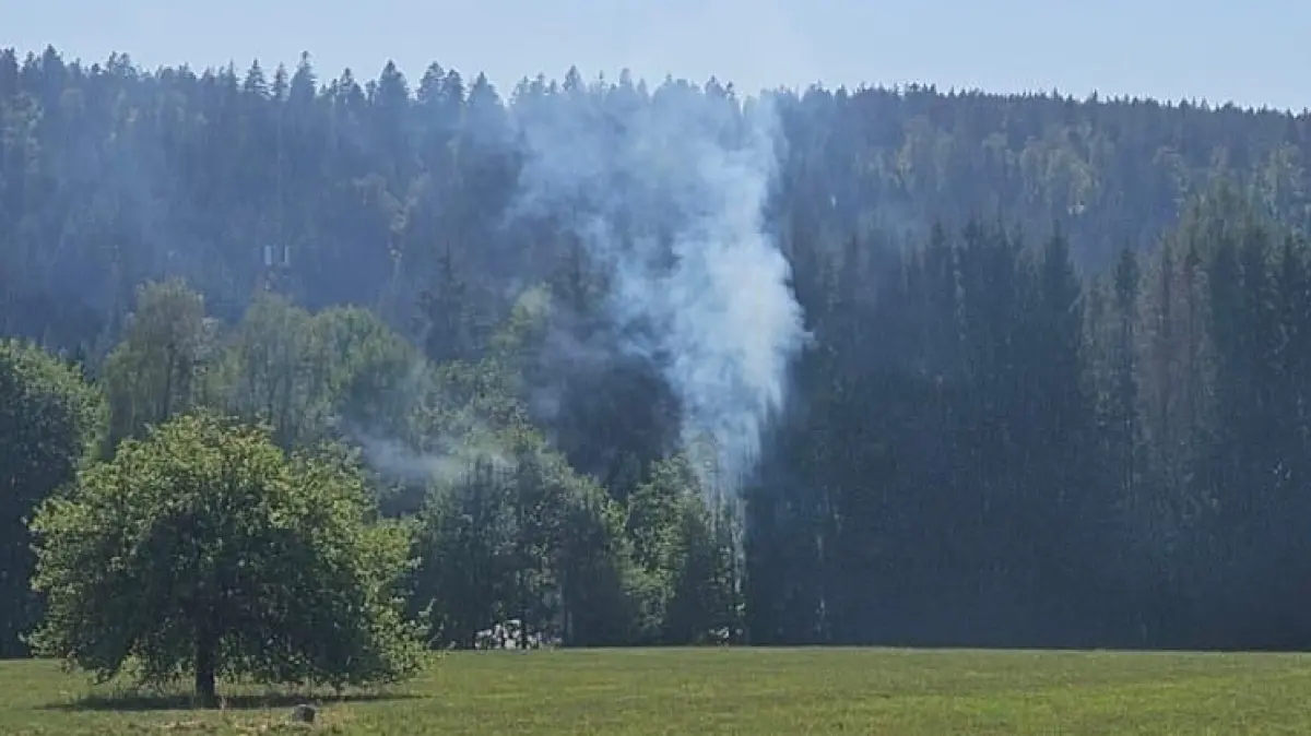 Der Rauch war schon von Weitem zu sehen.