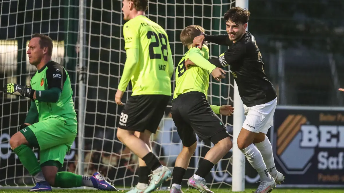 08-Kapitän Angelo Rinaldi erzielte den Siegtreffer im Derby gegen Holzhausen.