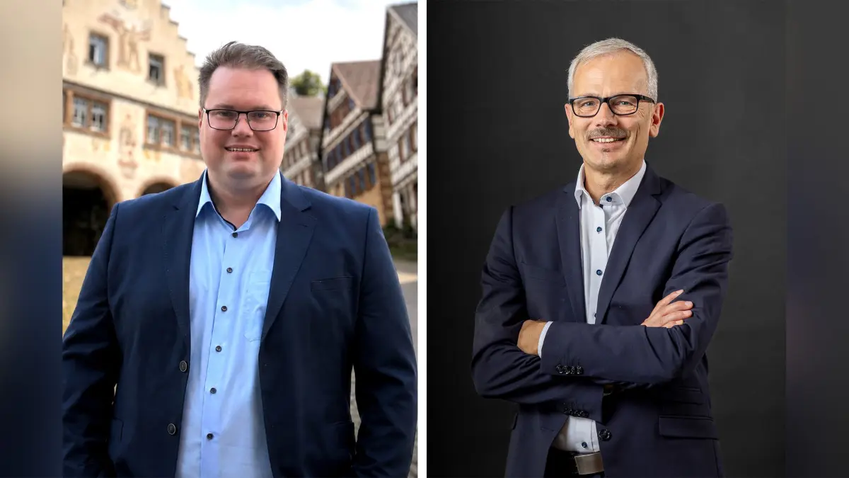 Bei der Schiltacher Bürgermeisterwahl tritt Timmy Niehoff (links) gegen Thomas Haas (rechts) an. Im Interview verraten beide Näheres über ihre kommunalpolitischen Positionen und Absichten.
