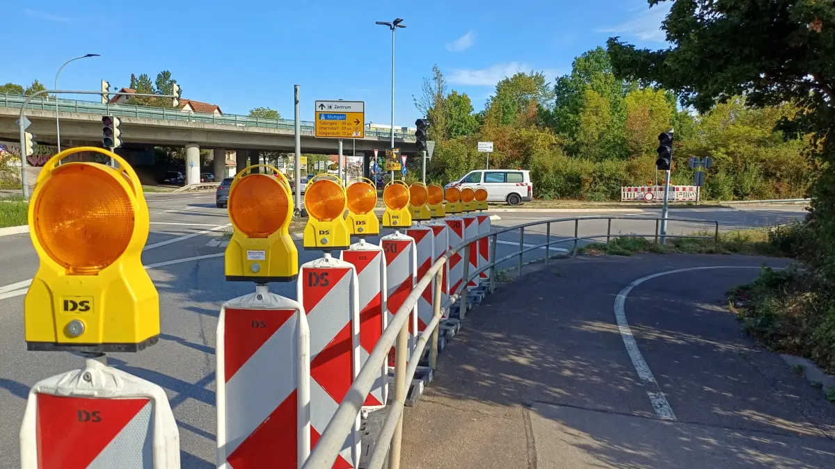 Auffahrt B27 Balingen Aral-Tankstelle