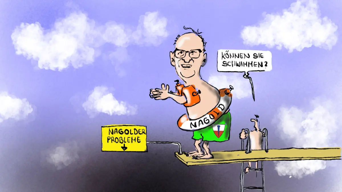 Die Nagolder Schwimmkurse sind ausgebucht. Gut so, auch wenn der Bedarf sogar noch größer ist. Sich über Wasser halten zu können, ist sehr wichtig. Ist es naheliegend, dass einem dazu OB Jürgen Grossmann, die Stadtverwaltung und unter anderem die anstehenden Haushaltsberatungen einfallen können?