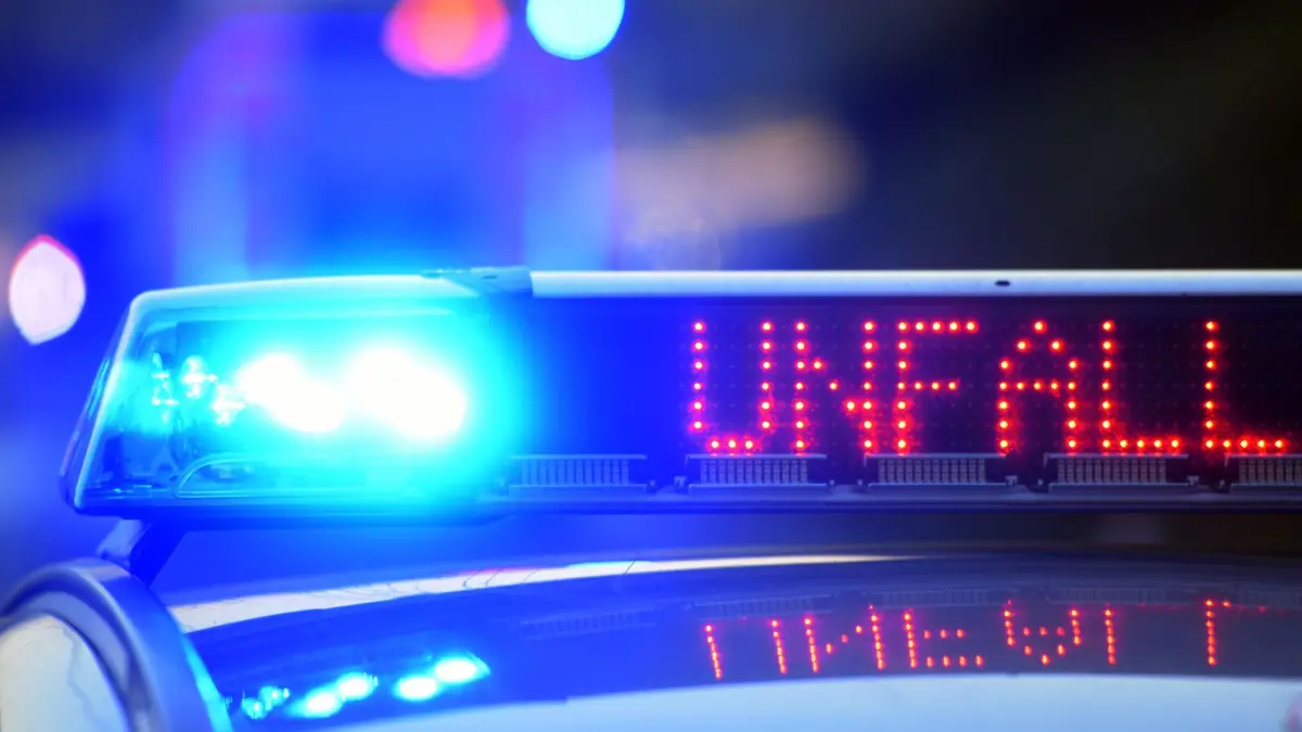 Polizei sichert Unfallstelle