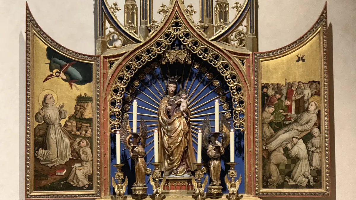 Rottweil Münster Marienaltar mit Franziskus-Flügeln.