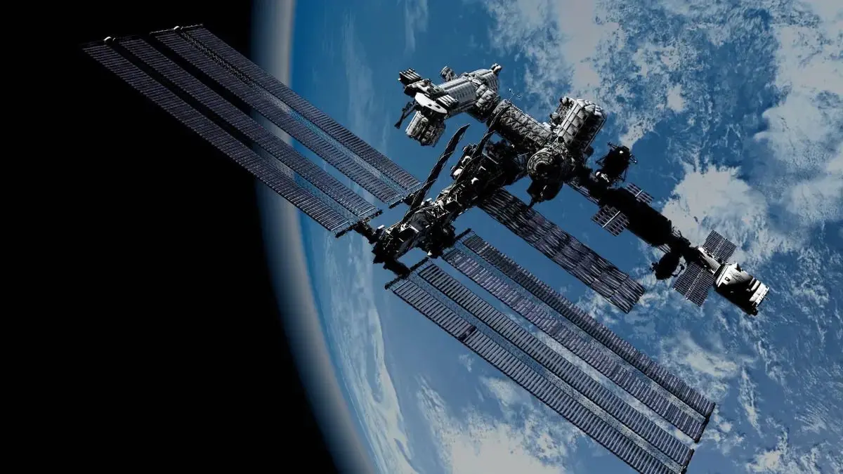Modell einer Geo-Modul-Station im Mondorbit