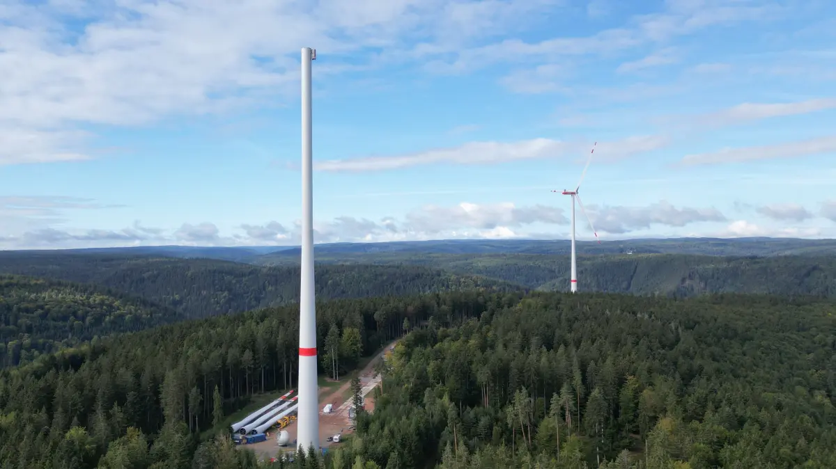 Die Anlage zwei des Windparks auf dem Kälbling bei Calmbach ist nach wie vor defekt.