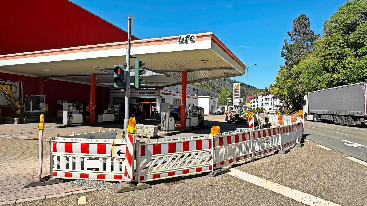 Die Baustelle dauert etwa fünf Wochen.