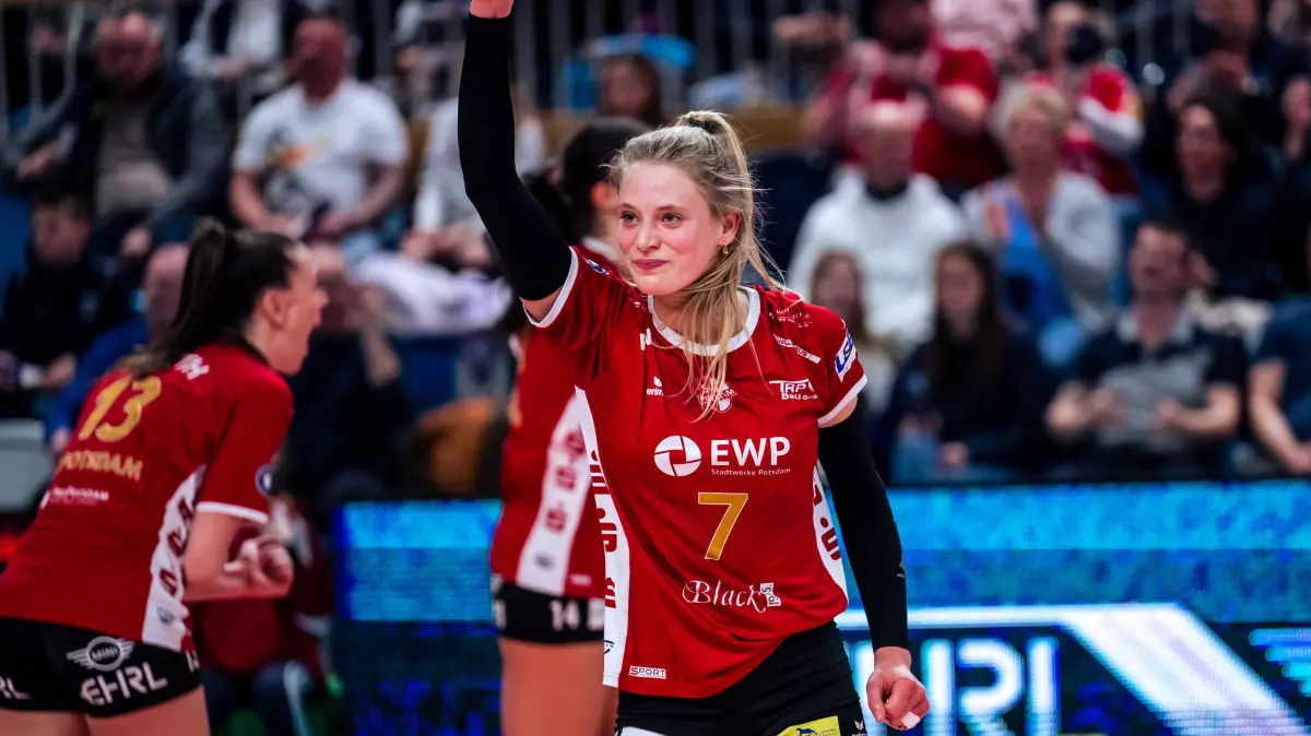 Pia Konprecht (hier noch im Trikot des SC Potsdam) ist einer der Neuzugänge bei den Black Forest Volleys Offenburg für die neue Saison.