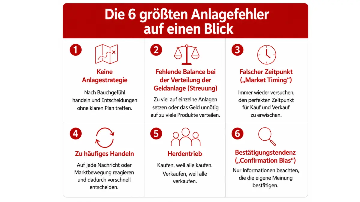 Die Kreissparkasse Freudenstadt gibt überblick über die sechs größten Anlagefehler.