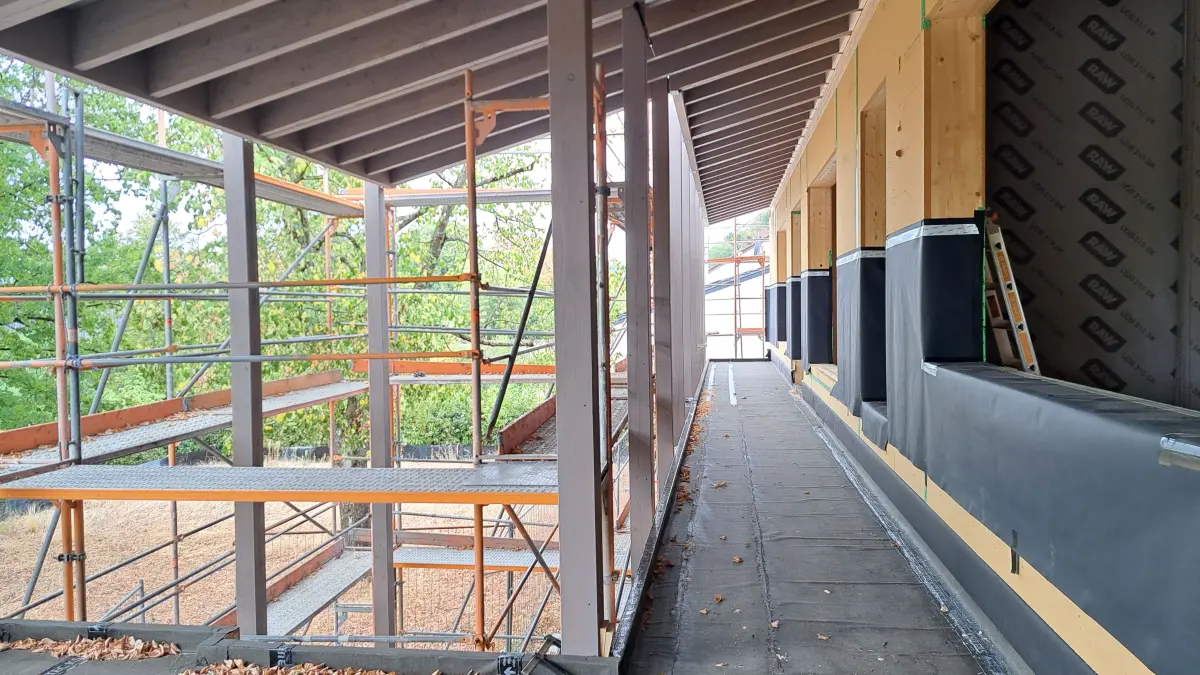 Der Stahlbetonrohbau ist fertiggestellt.