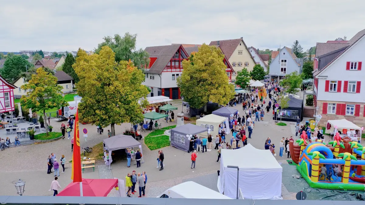 Blick aus dem Rathaus 2025.