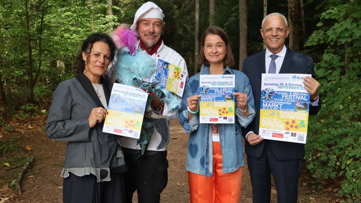 Veranstaltungsleiterin Lucia Augstein, Olaf Jungmann, künstlerischer Leiter, Susanne Rottmann von der Boutique Friedrich Eins und Bürgermeister Fritz Link (von links) hoffen auf viele Besucher und schönes Wetter.